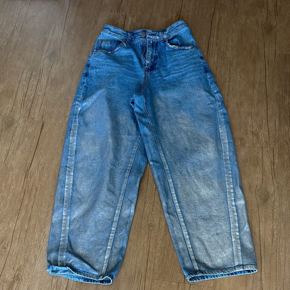 METALLIC BAGGY JEANS | SIZE 2 (from Japan!)